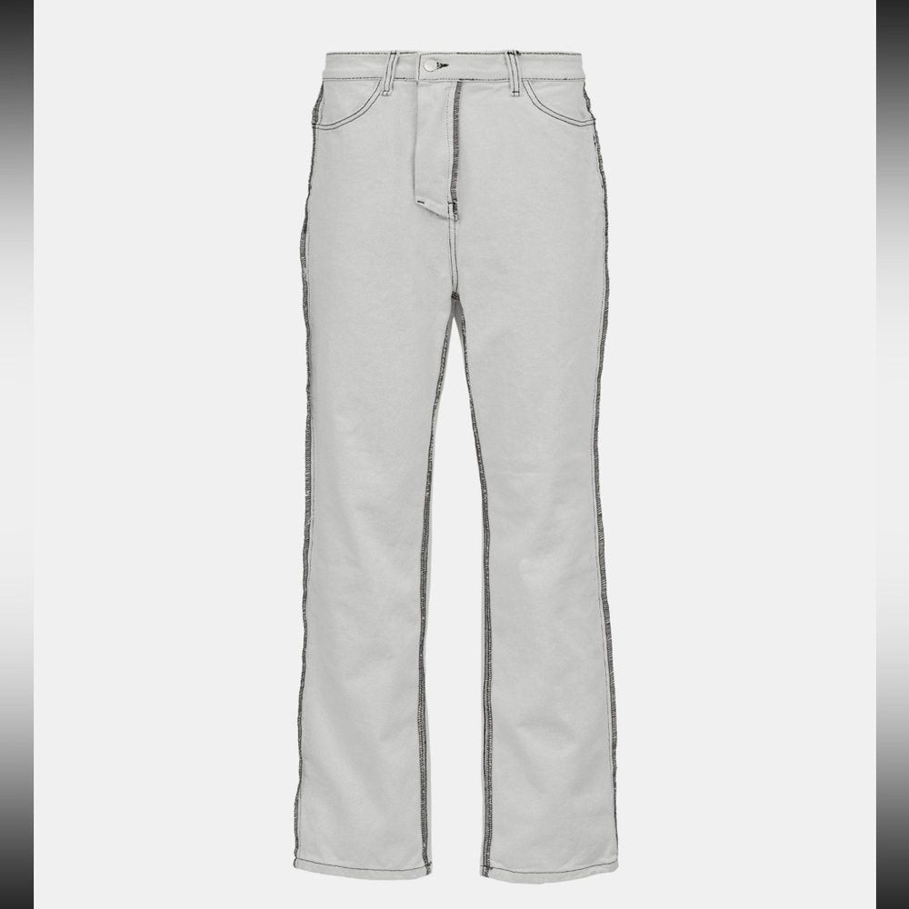 Source Unknown Reverse Stitched Jeans, Washed Whi… - image 2